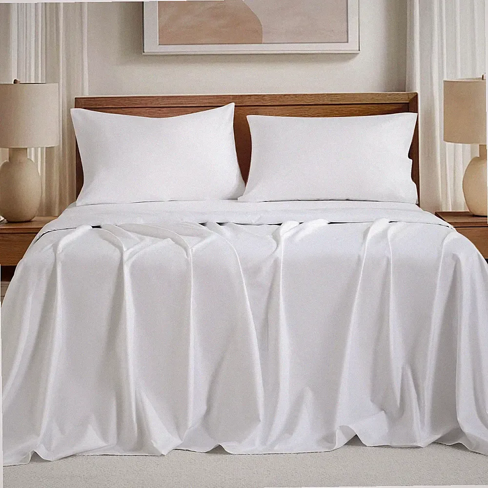 100% Egyptian Cotton Sheets Queen Size, 1200 Thread Count Luxury Sateen Bed S...
