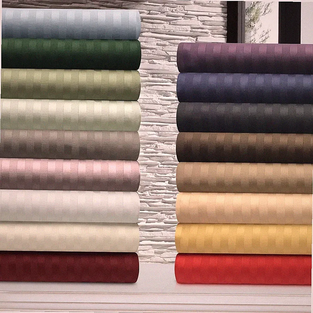 Twin XL Size Bedding Things 100% Cotton 1000 - 1200 Thread Count Stripe Colors