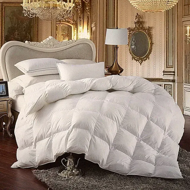 Siberian Goose Down Comforter 1200 Thread Count Egyptian Cotton California King