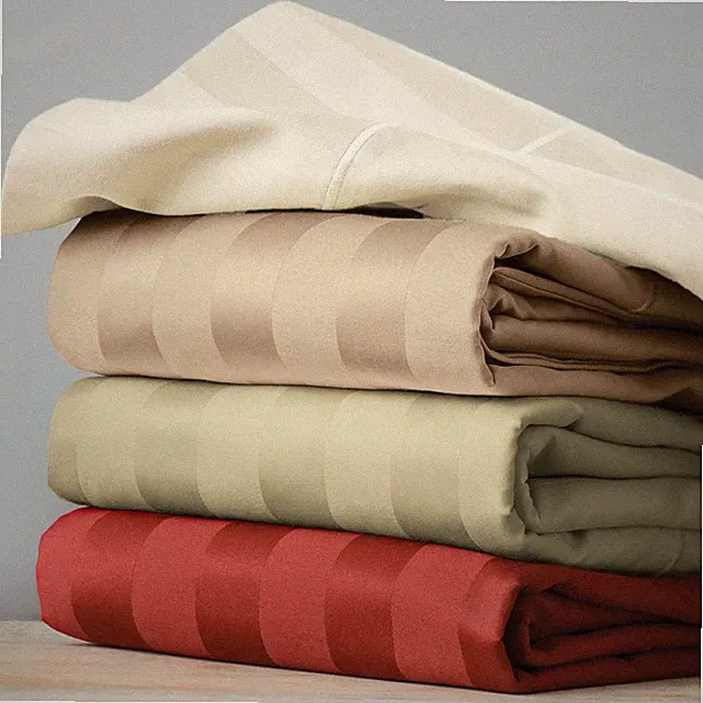 US Sizes 3 PC 1200 Thread Count 100% Cotton Stripe Colors 'Duvet Set'